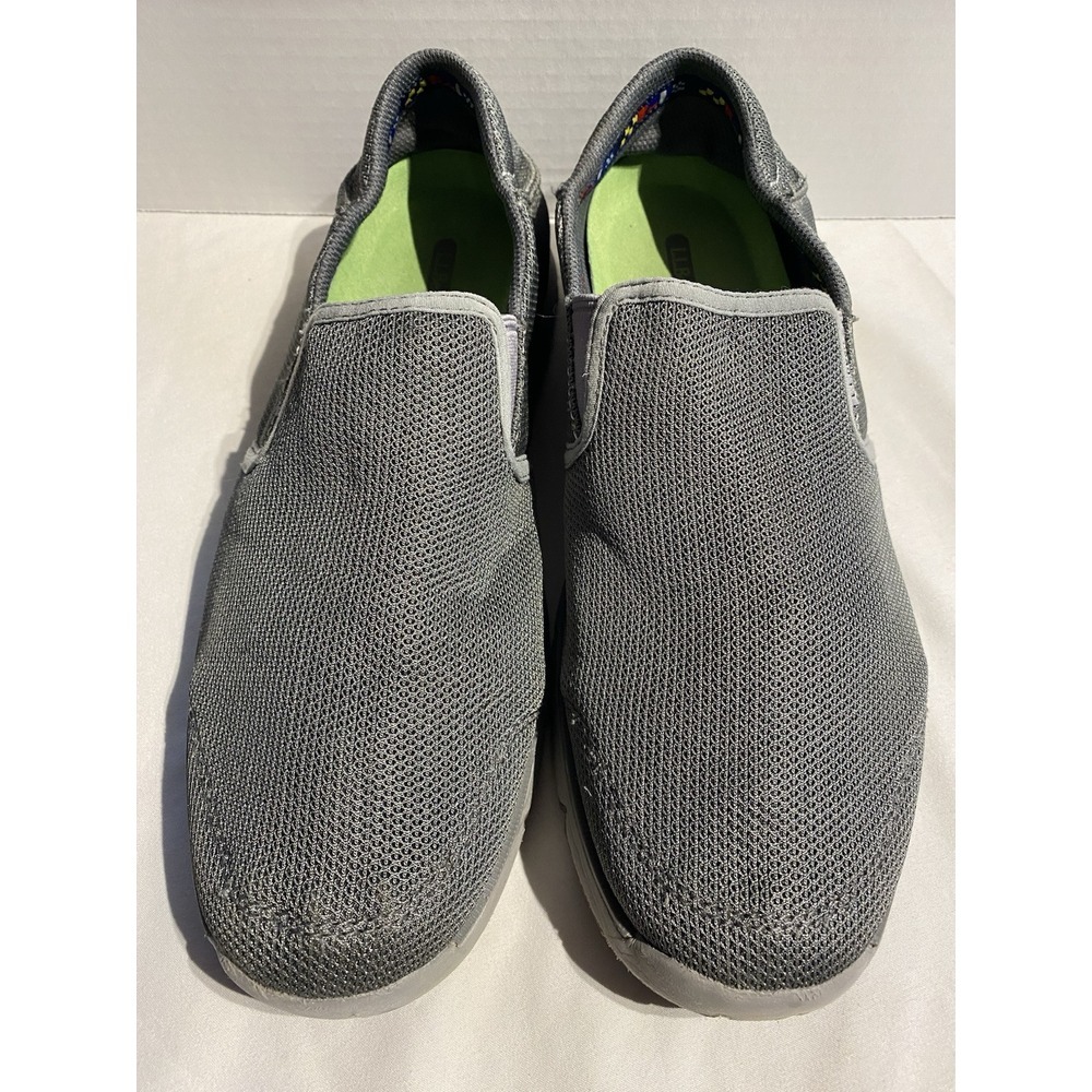 LL Bean Comfort‎ Mocs Slip On Shoes Men's 9.5 Gray Ventilated Sneakers Comfort